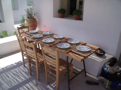 Outside dining table